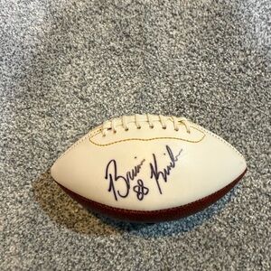 Autographed White and Brown Football Baltimore Ravens #88 , 7” football